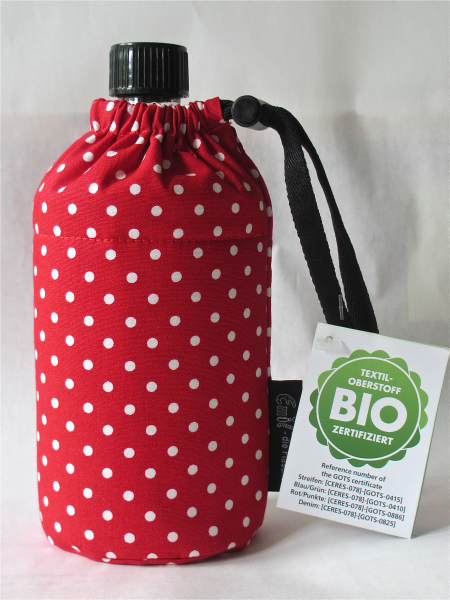 Emil die Flasche 0,3 l oval Bio-Punkte rot